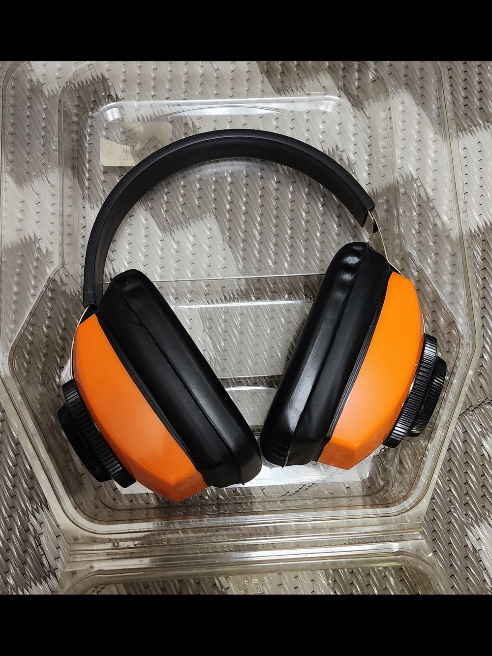 Vintage Dawson's Small Arms Hearing Protection Earmuffs Orange Retro Shooting